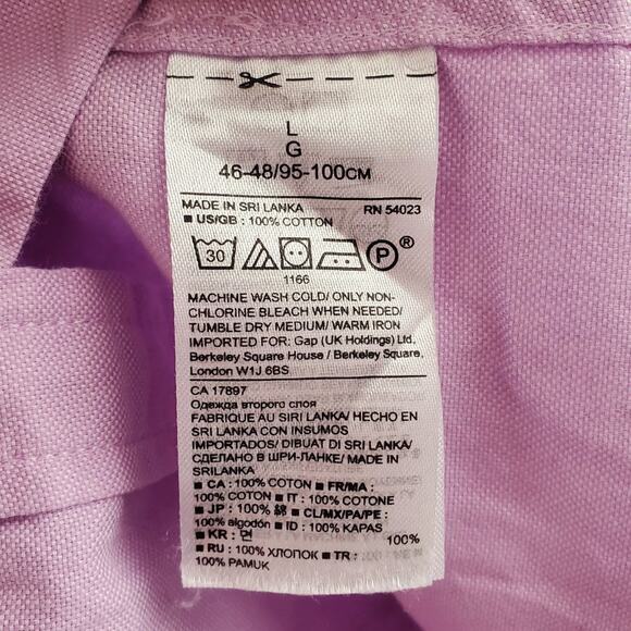 Banana Republic Purple Dillon Button Down Shirt L - Picture 7 of 7